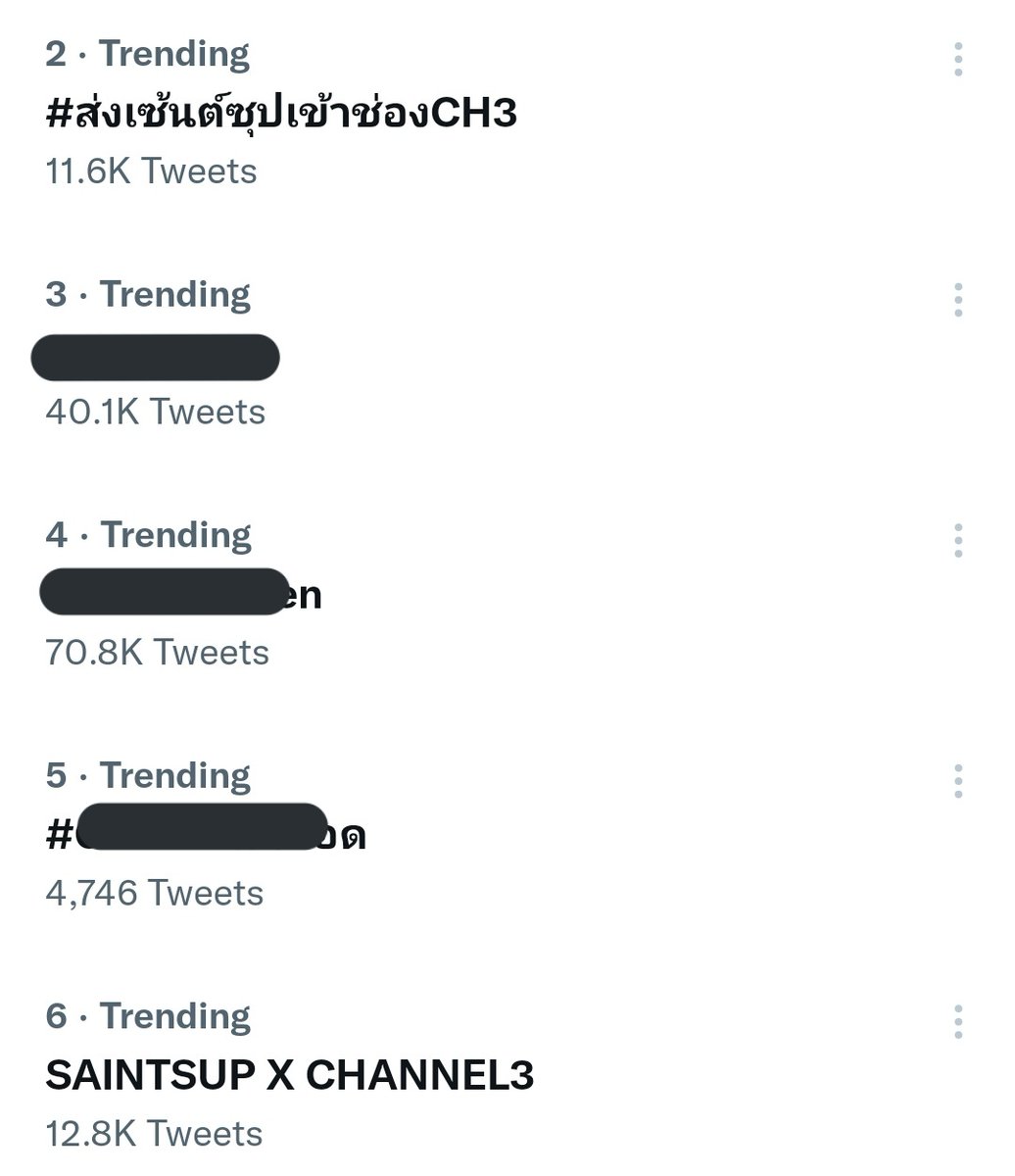 No. 2 and No. 6
SAINTSUP X CHANNEL3
#ส่งเซ้นต์ซุปเข้าช่องCH3
