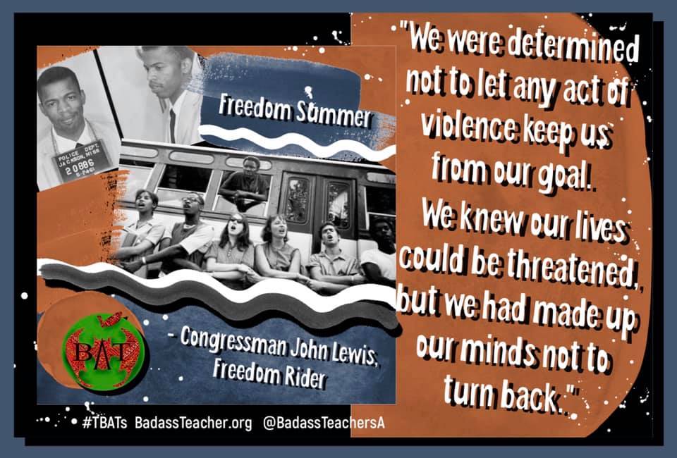 We can't let the politics on the right make our country "turn back" to the days of Jim Crow. We owe it to John Lewis and all the Freedom Riders to #KeepGoing. #BlackHistoryMonth #BlackHistoryIsAmericanHistory #CivilRights #TBATs <a href="/MontanaBATs/">Montana</a> <a href="/Nodakbats/">NoDakBats</a> <a href="/SoDakotaBATs/">SouthDakotaBATs</a> <a href="/IdahoBATs/">IdahoBATs</a>