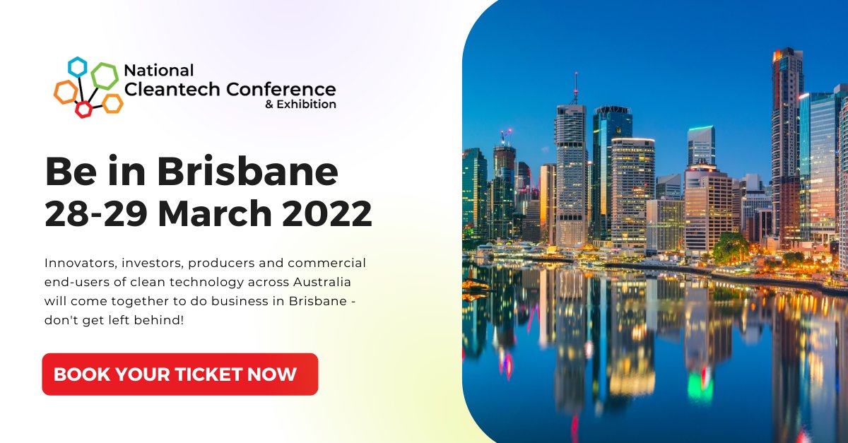 NCTCE2022's tweet photo. With just over a month to go, now is the time to book to attend #NCTCE 2022, Australia’s ONLY multi-sector Cleantech event in #Brisbane. Book now. https://t.co/Dx0IWQZtTG https://t.co/hqwcA6pyDq