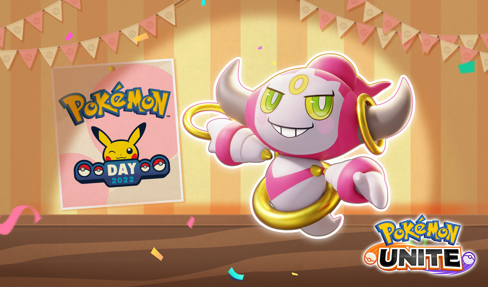 ポケモン公式ツイッター 本日2月24日 木 より ポケモンユナイト で Pokemon Day イベントが開催 特別なミッションをクリアして幻のポケモン フーパのユナイトライセンスを入手しよう またゲームにログインすると特別なトレーナーファッションが