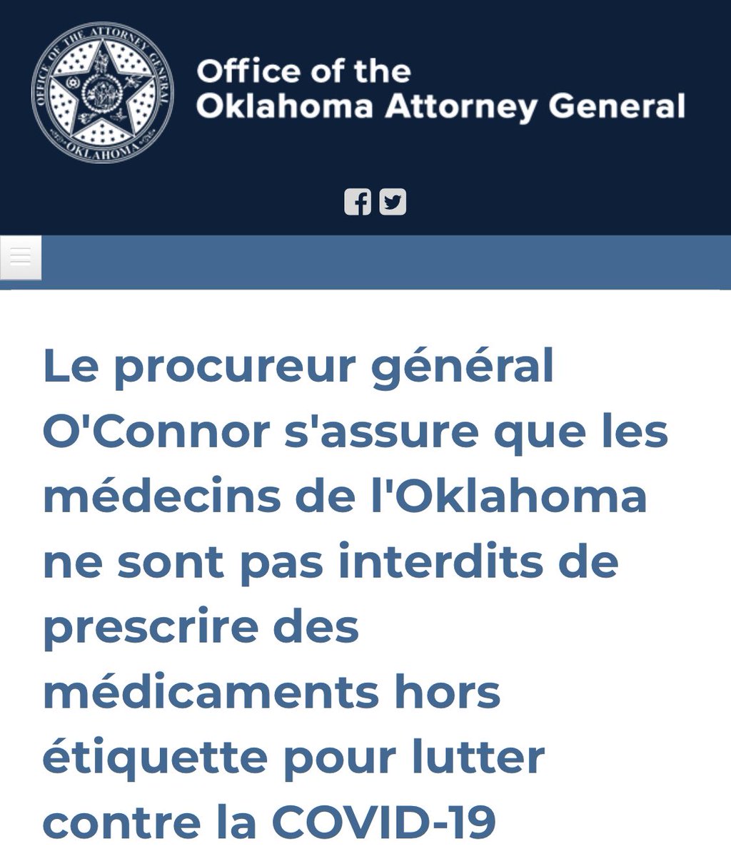 Medic4allHuman's tweet photo. Usa, Oklahoma : le procureur général O’Connor déclare que les conseils médicaux d'État ne doivent pas interférer avec la relation médecin / patient.

https://t.co/1rDoXeclQC https://t.co/2dwc9NUsK4