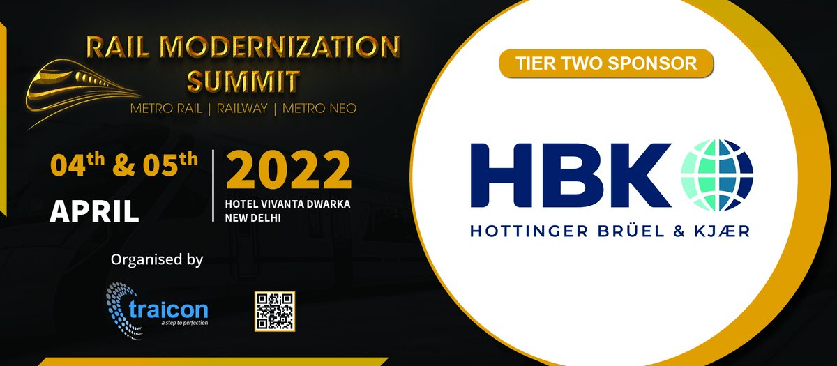 TraiCon_Events's tweet photo. Meet our Tier Two Sponsor Hottinger Brüel &amp; Kjær at thier booth to know more about the rail testing &amp; monitoring solutions to ensure the highest measurement data quality, productivity, and competence at the Rail Modernization Summit on 4th &amp; 5th April at Hotel Vivanta New Delhi https://t.co/GYDQLME9Kc