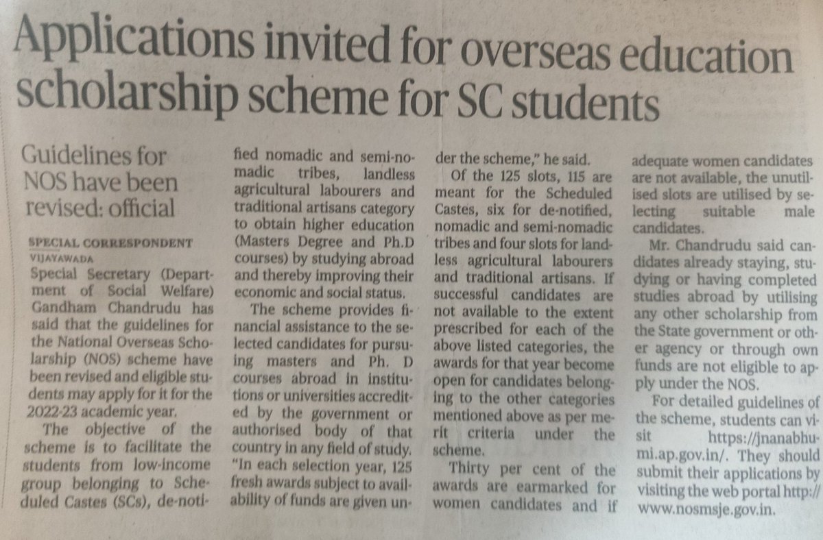 _Gurukulams's tweet photo. #scholarships Help #Spread #news
 #reach to #aspiring #Students, #NationalOverseasScholarships @ChandruduIAS
@ysjagan @AndhraPradeshCM @PMOIndia  @narendramodi @IASassociation @MSJEGOI @governorap 
#SpreadTheWord https://t.co/gvKJviL2Bf