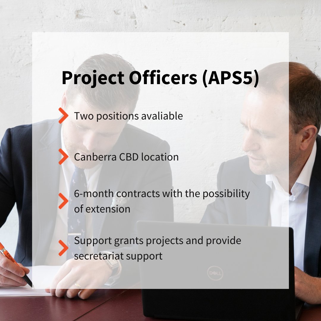 Relatbl1's tweet photo. We're recruiting #APS5 #ProjectOfficers. 6 mth contracts. #Canberra CBD.

For a confidential discussion, contact:

deedee.allison@relatbl.com.au | 0459 985 117
brydie.murphy@relatbl.com.au | 0403 182 772

#ProjectOfficer #governmentcontracting #governmentroles  #canberrajobs #CBR https://t.co/chJdiWsE5C