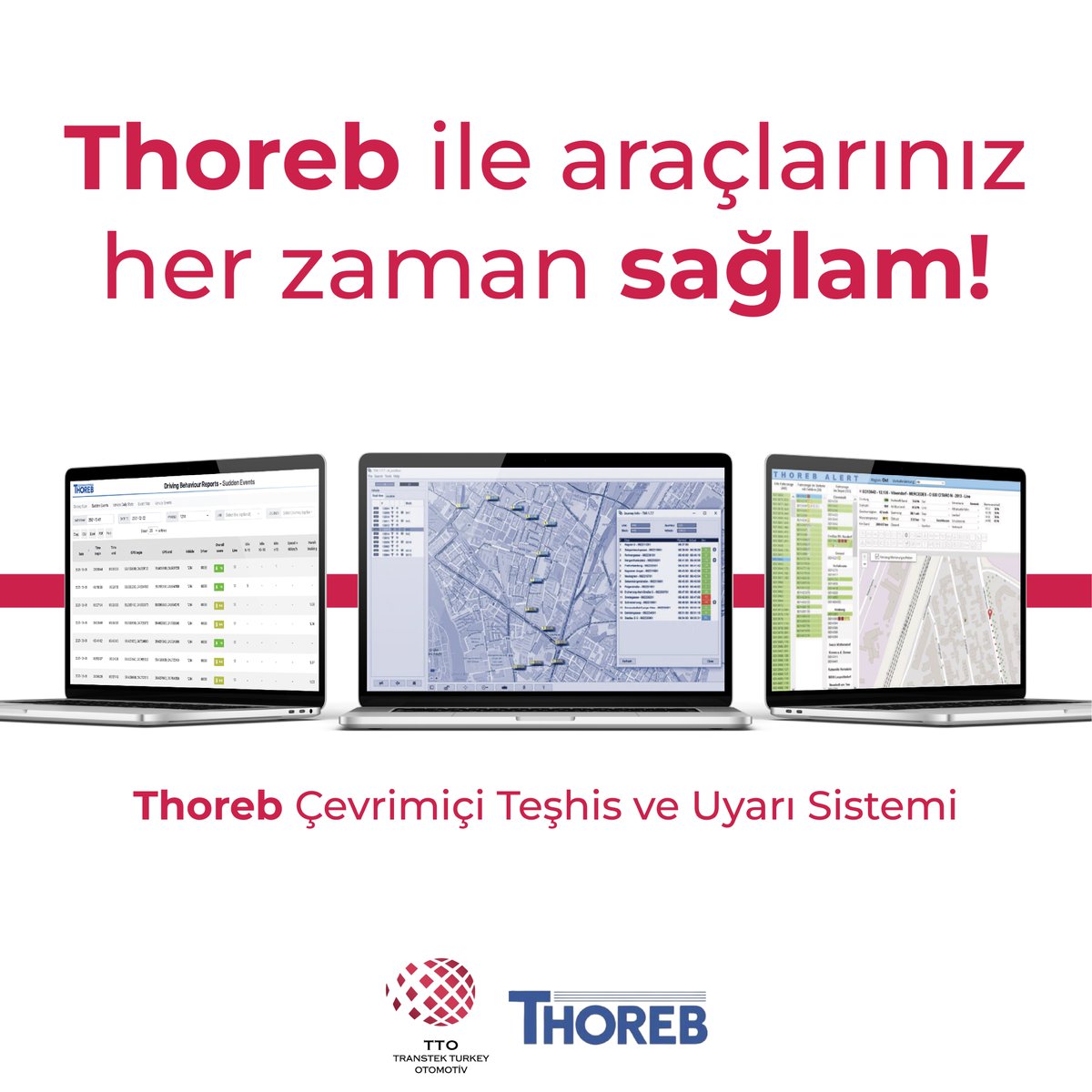 Thoreb Çevrimiçi Teşhis ve Uyarı Sistemi, toplu taşıma operatörlerinin araç arızaları ve ağdaki kesintilerden kaynaklanan gecikmelerden olumsuz etkilenmesini engeller. Zaman ve para kaybı riskini ortadan kaldırır.

#transtekturkeyotomotiv #thoreb #toplutaşıma #otomotiv