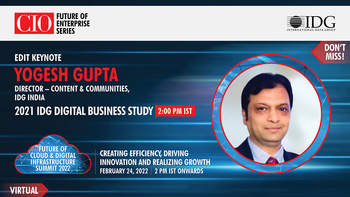 CIOin's tweet photo. Join the session by @yogsyogi1, @Foundry_IDG to get insights on "2021 IDG Digital Business Study" only at Future of Cloud & Digital Infrastructure Summit, 2022
Join Live!
Today | 2 pm IST
#futureofcloudsummit @CIOonline @Foundry_IDG https://t.co/NhUNNyBxhy