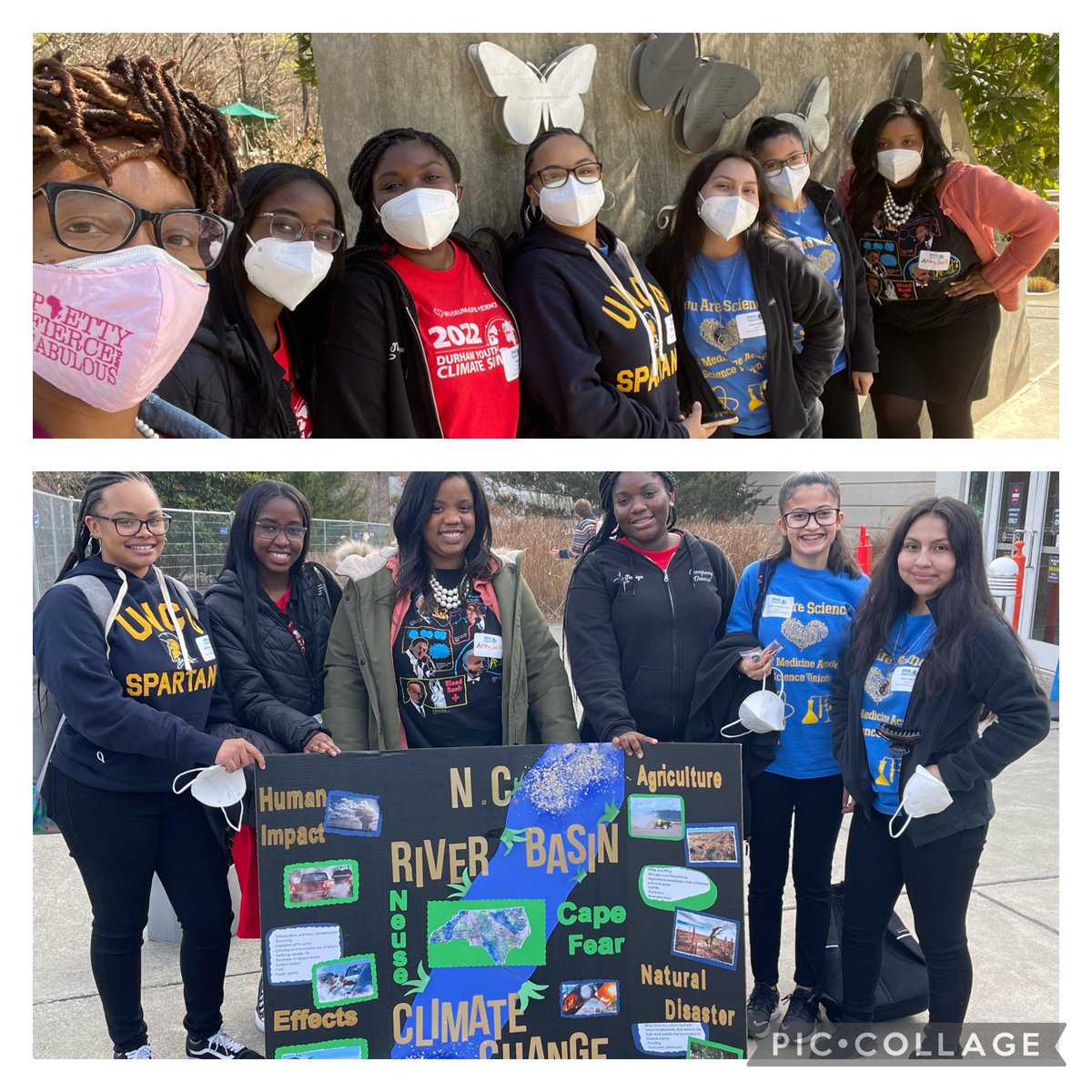 alyciaworthy08's tweet photo. Glad I was able to take a few minutes to get by Museum of Life and Science to support my colleague Science teacher, Ms. Smalls and my former students at CMA who are now Juniors. The students were able to present and attend a summit on climate change presented by @lifeandscience . https://t.co/fJpJ0YOwUU