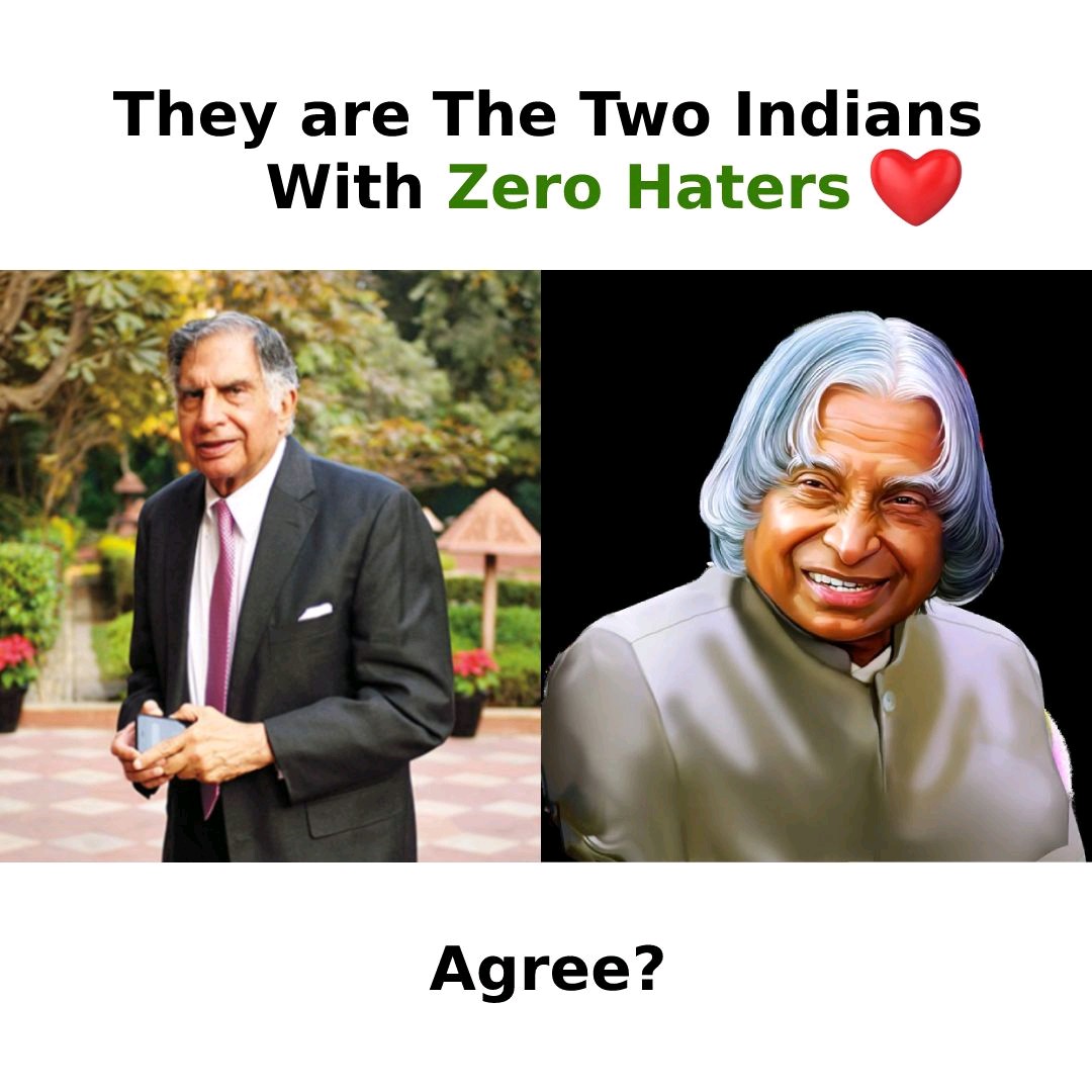 UrsRajaB's tweet photo. In our 💓s.
Always respect 🙏🙏 🇮🇳.
Agree ?
#RatanTata 🙏
#AbdulKalam 🙏
#ZeroHaters
#TrueLove https://t.co/L6muyld3Uc