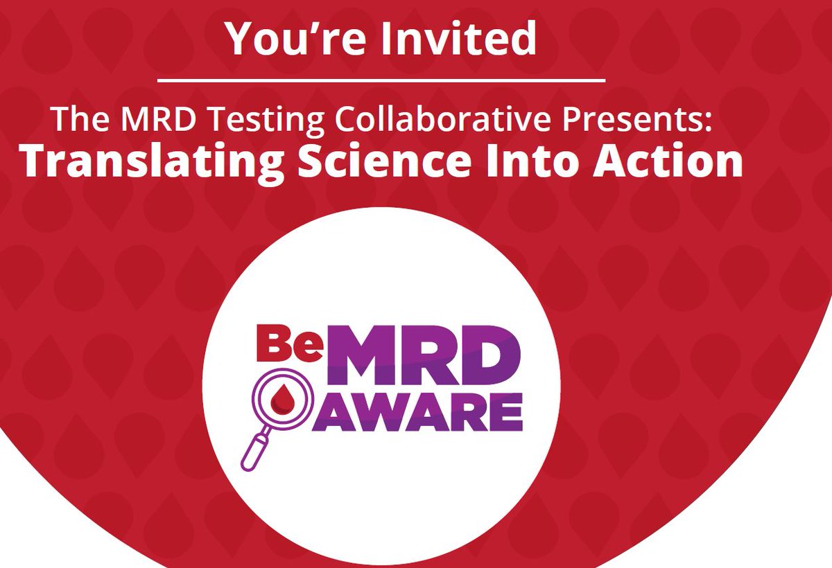 #MRDtesting
 
Join the MRD Testing Collaborative for a panel discussion for #physicians and patient organisations on the clinical utility of MRD testing and how COVID has impacted diagnosis and treatment of #bloodcancers. Register for free today: bit.ly/3GJbXma