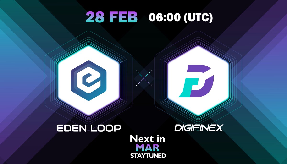 eden_loop's tweet image. @eden_loop will be #listing on @DigiFinex 
#ELT governance token for #edenloop #Ecosystem 
💰Wallet opens for deposits, Feb 28 01:00 (UTC)
🪙Market opens for trading, Feb 28 06:00 (UTC)
#crypto #exchanges #blockchain  
‼️ELT will be listing on ? exchange in MAR
STAY TUNED