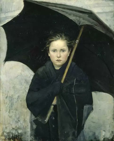 The umbrella, 1883 by Ukrainian born painter Marie Bashkirtseff. #WomensArt