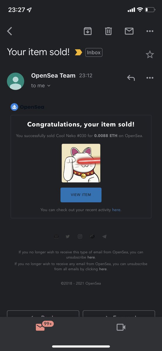 Our second Neko Foil Rare is sold out 💎 💎 💎 

#coolnekonft #opensea #NFTSold #NFTs #NFTSold