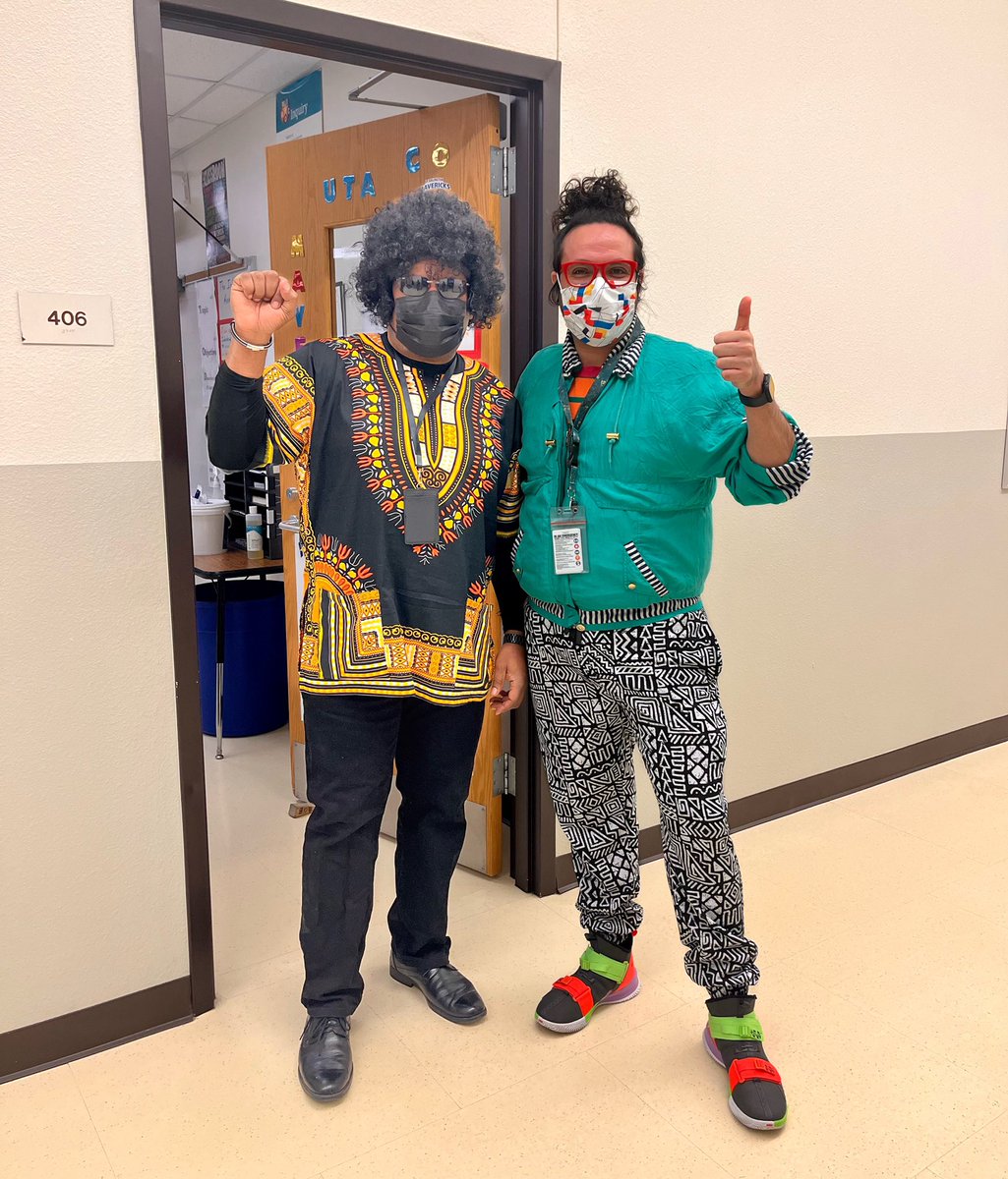 We love a good competition. Not sure which one represented their decade better for Way Back Wednesday! #70svibe #rad80s @IrvingISD #cardwellstrong #heartofcardwell #weloveadressupday