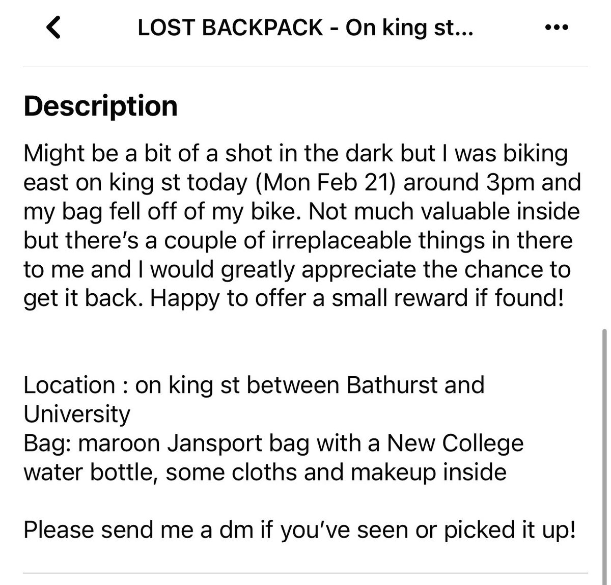 CaseyAngland's tweet photo. 1/2 Sometimes the world is a very dark place. 
But then sometimes you find a backpack on the street in downtown Toronto with no ID, and against all odds manage to track down its owner… https://t.co/TgwWiSeHrn
