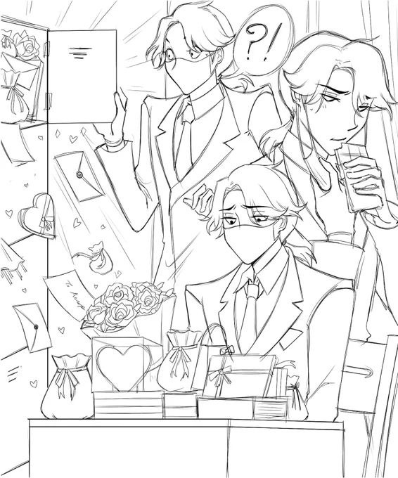 11. (wip) ivory tower aesop for valentine's day. i want to start over and rework this but i still kind of like the sketch 