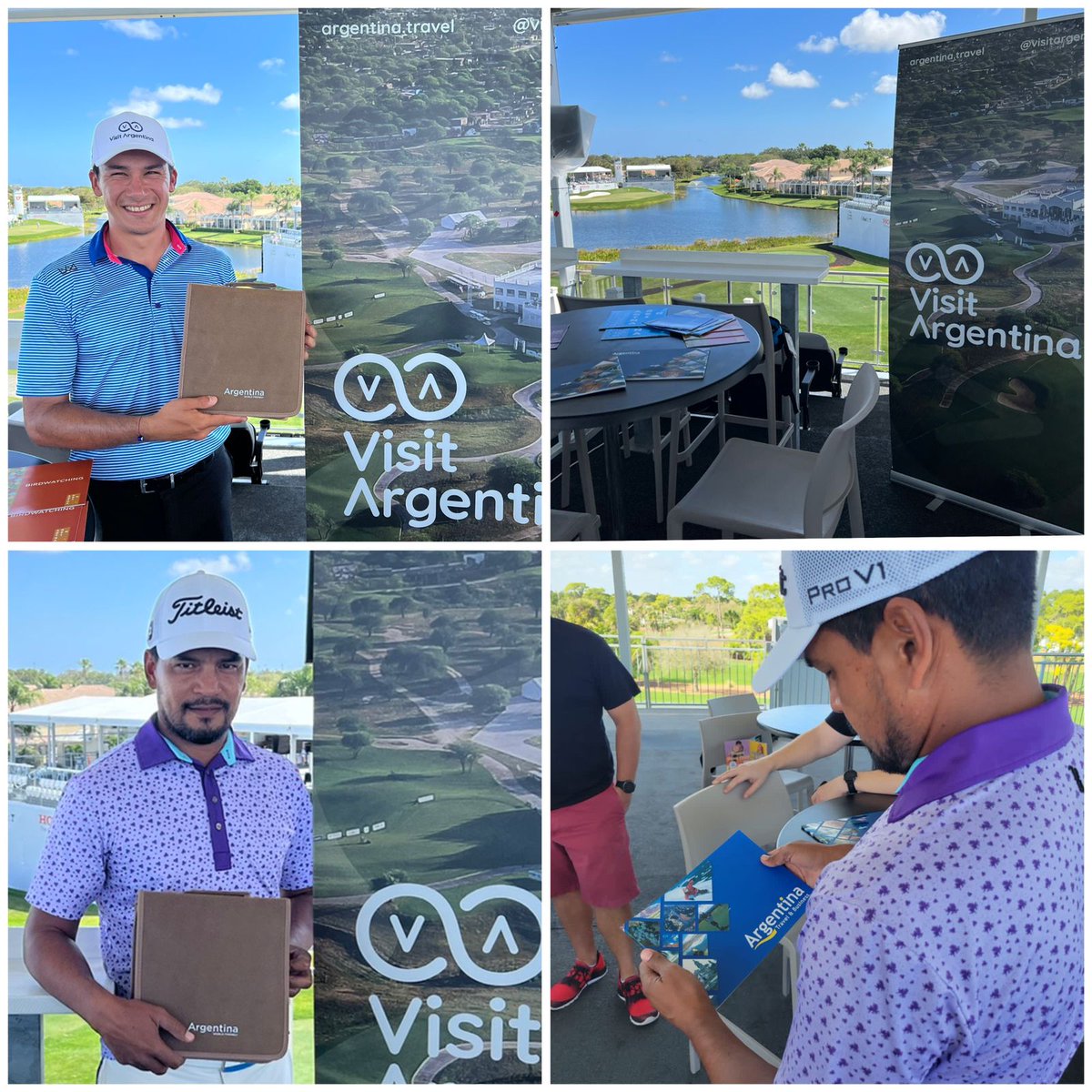 GolfPlaynews's tweet photo. Los argentinos @FabianGomezGolf y Martin Contini presentes en el @TheHondaClassic del @PGATOUR. Pasaron por la cabana de @visitargentina y se llevaron unos obsequios. Toda la suerte para esta semana.
@aridonatucci https://t.co/Bt8zxVNbiP