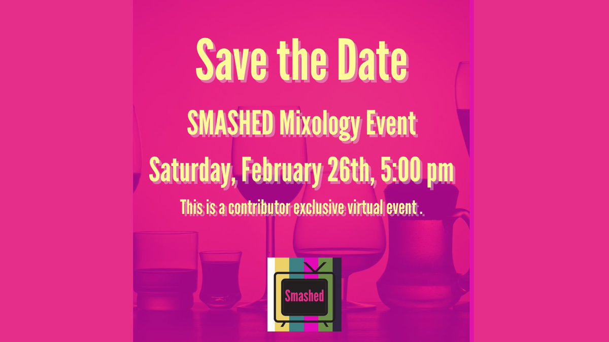 Ticket links have been sent out to our contributors! Check your emails and let us know if you didn't receive the link. #smashed #crowdfund #mixology #partytime #film