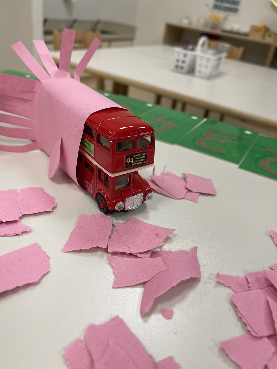 katy_taylor89's tweet photo. It’s #thinkpinkthursday and the Naughty Bus has made a mess making his pink dress! #naughtybus @rgsguildforddxb @CognitaSchools @RGSGISchools #talkforwriting #CollabUAE🇦🇪#CognitaWay https://t.co/MBDDDACyfC