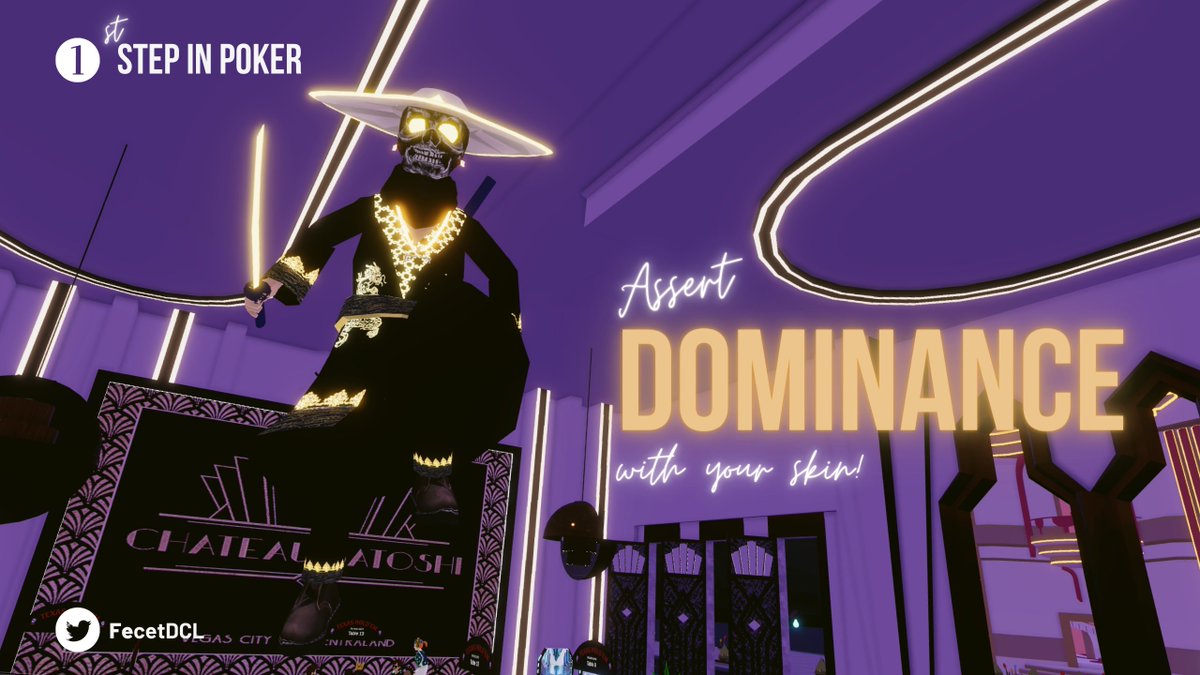 Looking for a way to succeed in poker? 
Step 1: Assert your dominance in table with ruthless skin.
<a href="/metawearable/">MetaWear</a> <a href="/DecentralGames/">Decentral Games</a> <a href="/AustinDCL/">AustinDCL</a> 
#icepoker #decentraland