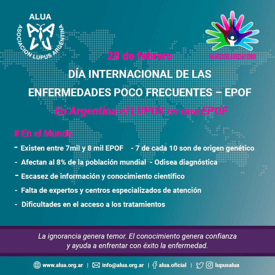 lupusalua's tweet photo. #EnfermedadesPocoFrecuentes
#lupus
#EPOF
#SALUDPUBLICA
#alapar
#RareDiseaseDay
#FADEPOF https://t.co/45w0MhRowW