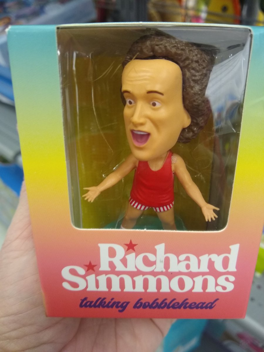 CindyHval's tweet photo. Having a serious case of non-buyer's remorse.
Left this on the shelf at Marshall's last week and now I wished I'd bought it. I didn't even listen to the phrases he said! #richardsimmons #sweatingtotheoldies #disco #fitness #ShortShorts #tanktops #Wednesdayvibe https://t.co/FZT1DTDstf