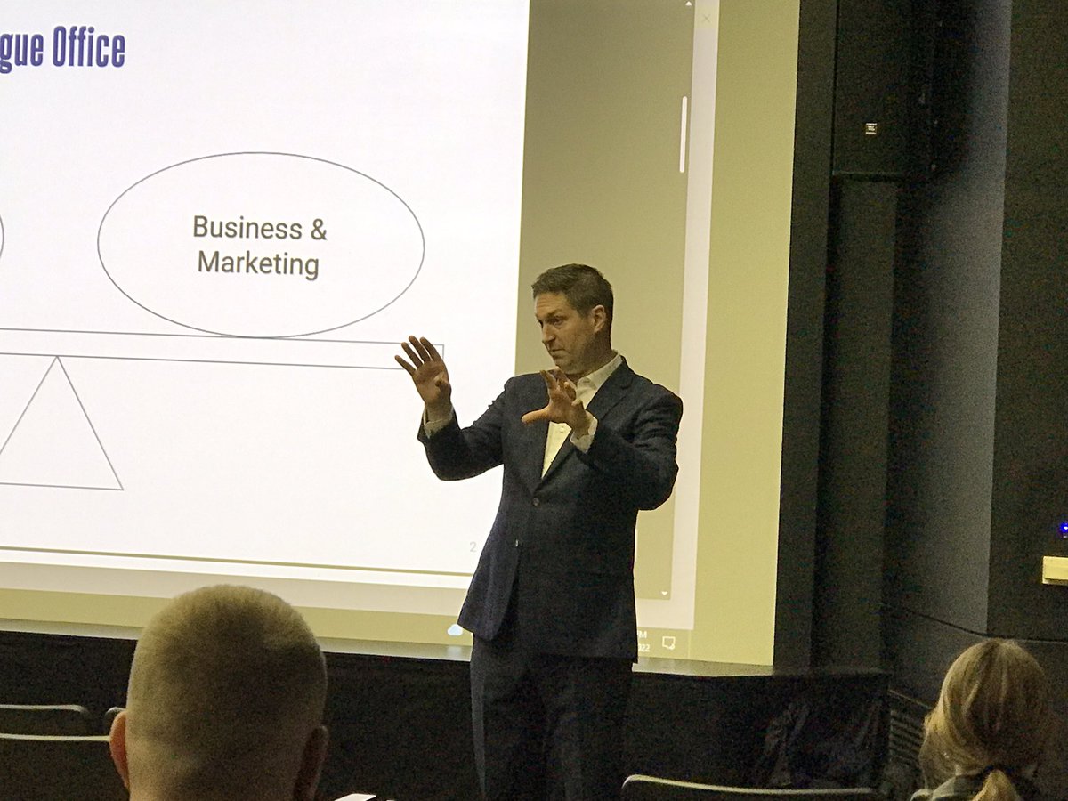 DanMatheson's tweet photo. Another incredible opportunity for @IowaLawSchool and @UISportRecMgmt students to learn from NBA exec @GarthGlissman today! Many thanks, Garth, for your generosity, expert insights on league operations and professional development advice! #sportslaw #SportsBiz #uiowa #UISRM https://t.co/R6ovRXpgEg