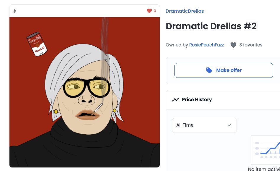 dramaticdrellas's tweet photo. The #DramaticDrellas Collection has a new owner! Just transferred "Dramatic Drellas #2" to our lucky giveaway winner @Rosiepeachfuzz! Hope you enjoy it :)) https://t.co/Pb41zDSPBL