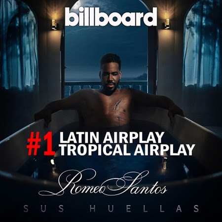 Singer-songwriter and global superstar Romeo Santos debuts at No. 1 on the Billboard “Latin Airplay” and “Tropical Airplay” charts with his latest single “Sus Huellas.” This lush bachata,  will be included on his upcoming album Fórmula Vol. 3.