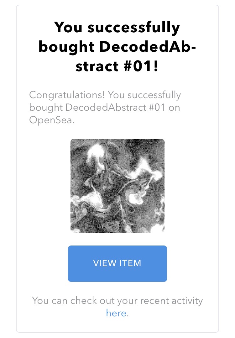 We bought this beautiful #NFT on #OpenSea!
This collection is growing🔥 fast and steadily🚀

You can buy this item on my collection NOW👇
opensea.io/ArtistOriented…

We’re STILL #buying #NFTs💰
#drop your #unsoldNFT and RT &amp;follow!!😃