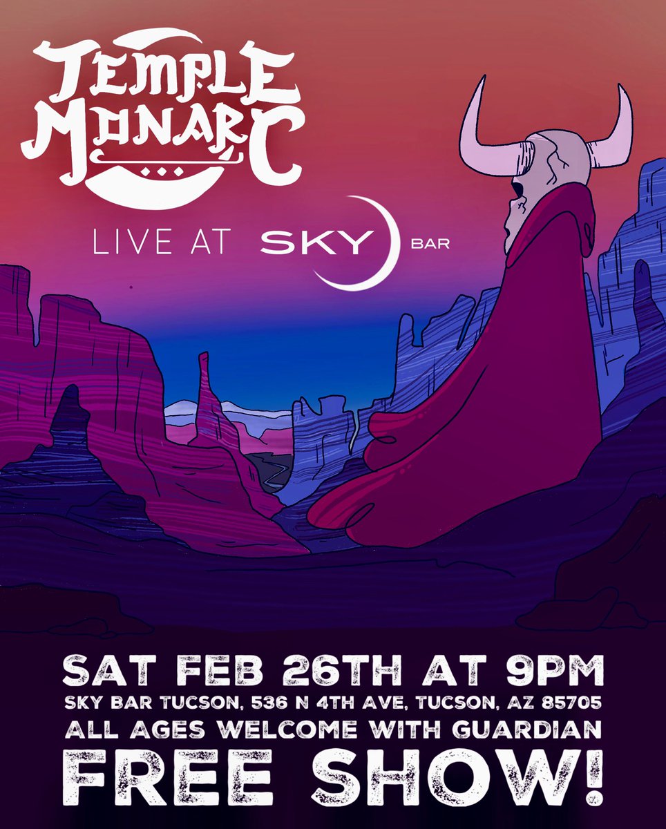 We’re packing up and going to Arizona in just a couple of days! We perform at <a href="/skybartucson/">Sky Bar</a> this Saturday from 9 to midnight. See y’all there!🔥