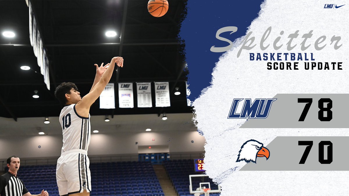 FINAL

<a href="/LMUMBB/">Lincoln Memorial Men’s Basketball</a> takes down the Eagles of Carson-Newman on Wednesday night

Guest: 19 pts, 6 rbs, 3 blks
Rankin: 8 pts, 8 asts, 6 rbs
Dahling: 11 pts, 7 rbs, 5 asts

#GoSplitters x #BetterTogether