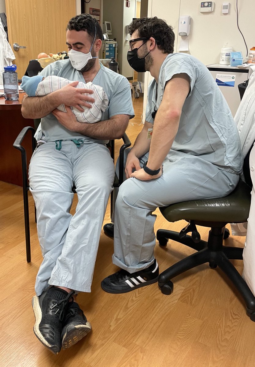 Abigail Otto, MD, IBCLC (@abbyottomd) on Twitter photo Two med students are holding a newborn for the first time on call tonight. Their awe, admiration, and giggles are priceless! #FuturePediatricians #MedTwitter #OBGYNTwitter #MedStudentTwitter  @GregoryGrigorop Two med students are holding a newborn for the first time on call tonight. Their awe, admiration, and giggles are priceless! #FuturePediatricians #MedTwitter #OBGYNTwitter #MedStudentTwitter  @GregoryGrigorop