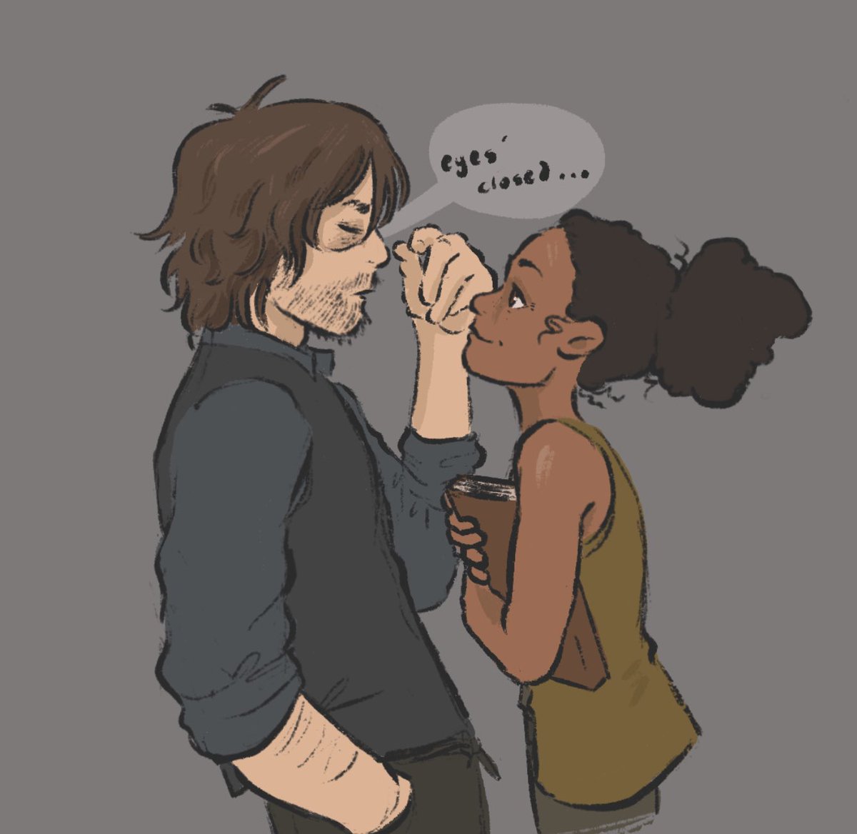 josketches's tweet photo. iykyk🍎 (not a spoiler, just fanart) 
#TheWalkingDead #TWD #DarylDixon #Connie #NormanReedus #laurenridloff https://t.co/reC62LUmwM