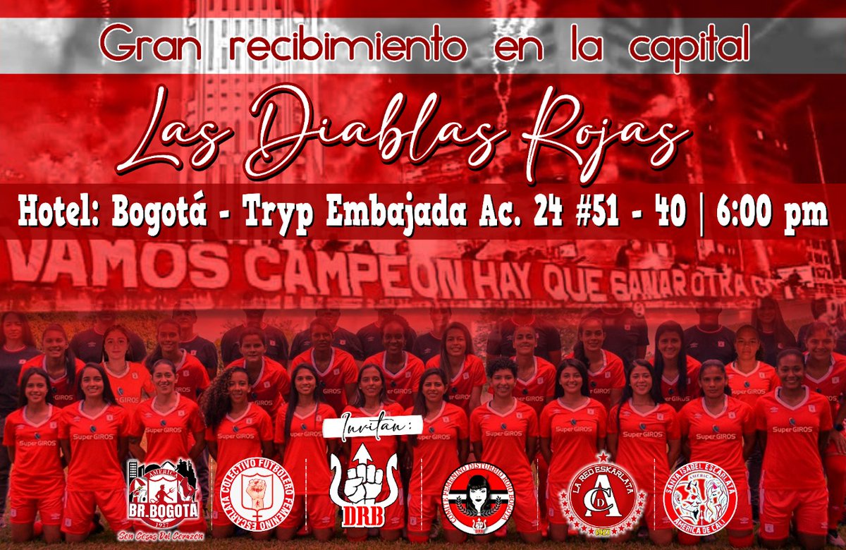 SantaIsabelEsc1's tweet photo. Porque llegan nuestras diablas a Bogotá... 🇱🇻🇱🇻🇱🇻🇱🇻
Te esperamos desde las 6 pm, para darle el recibimiento que ellas se merecen.
¡No faltes!
Vamos que vamos... porque juntos somos más 🇱🇻🏆⚽️🥇😍🙏🏼 https://t.co/O5Z95P5Jv0