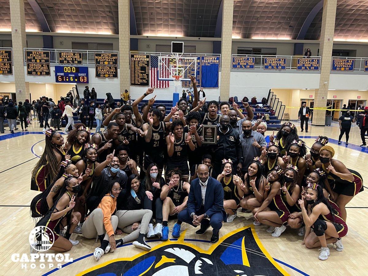 CapitolHoops's tweet photo. FINAL - Double OT
PG County championship
Douglass @Hoopsdoug 63
Eleanor Roosevelt @ERoosRaiders 61
D)
Mikhai Arnold 24, Albert Mouring 16, Joseph Allen 14, Mekhi Morris 5, Mikko Arnold 4
ER)
Jaylin Payne 25, James Rice 12, Bryson Whitley 9, Fani Lewis 6, Tobi Raji 4, C Kinard 4 https://t.co/bf9LDQ7Tdj