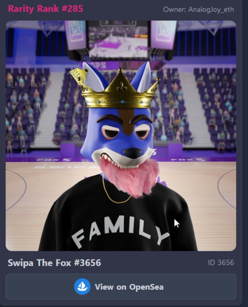 <a href="/the_oracle_nft/">gmh</a> <a href="/swipathefox/">De'Aaron Fox</a> Thanks for the run down of it all! I minted this as my first project and trusted the roadmap and all. Never listed and HODL with the bball game and community giving were promised. Now this is worthless.. bye #FoxFam #swipathescam #lessonslearned