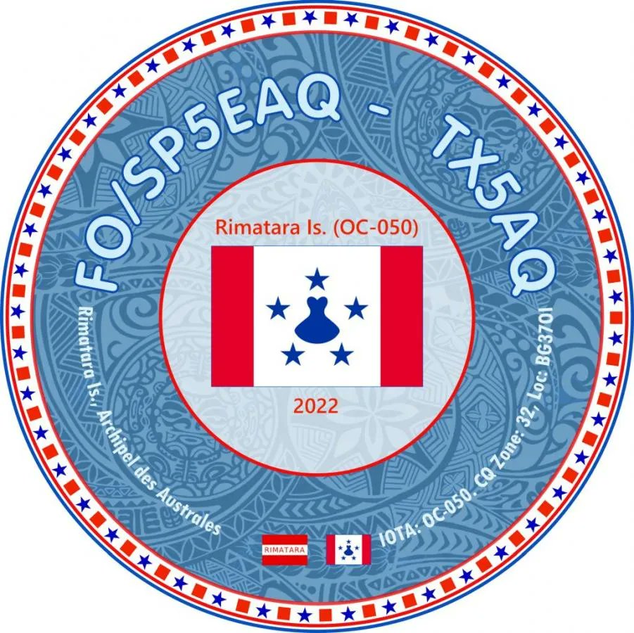 FO/SP5EAQ TX5AQ Rimatara Island
Jacek, FO/SP5EAQ active from Rimatara Island, IOTA OC-050 Austral Islands, 2-30 March 2022
bit.ly/3t0AHkT
#HamRadio #AmateurRadio #Hamr #HamRadioSoftware #HamRadioDeluxe #SpreadTheWord