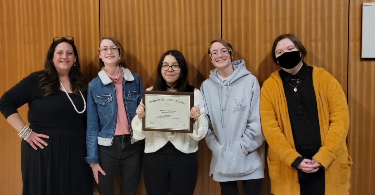 keenycat's tweet photo. 4th place at UIL State film!Film!! Congrats Katlyn Greer and crew!! Also, shout out to Chris Rector and his kids at Sabine Pass for the State Championship! @lhsbadgerdebate @LampasasTheatre @BadgerHS_Prin @SabinePassISD #lampasasHS #badgernation https://t.co/txVu0YpH1S