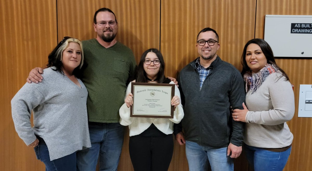 4th place at UIL State film!Film!! Congrats Katlyn Greer and crew!! Also, shout out to Chris Rector and his kids at Sabine Pass for the State Championship! <a href="/lhsbadgerdebate/">LHS Speech, Debate, & Academics</a> <a href="/LampasasTheatre/">LHS Theatre</a> <a href="/BadgerHS_Prin/">Joey McQueen</a> <a href="/SabinePassISD/">Sabine Pass ISD</a> #lampasasHS #badgernation