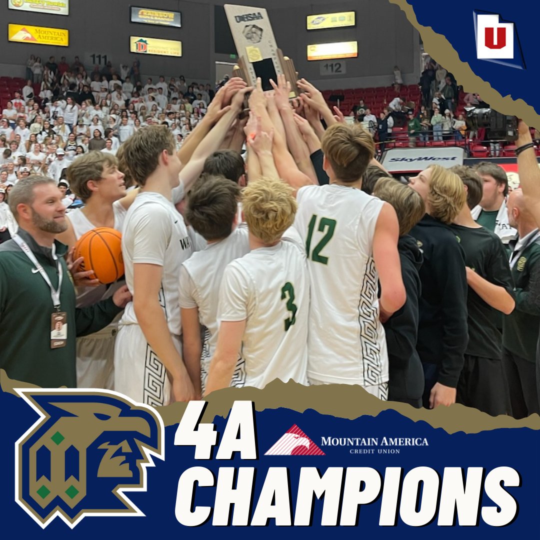 Hats off to <a href="/snowcanyonhigh/">SCHS</a>, which has won its first <a href="/MountainAmerica/">Mountain America CU</a> 4A boys basketball crown in 20 years! 🏀 #PlayPerformCompeteTogether