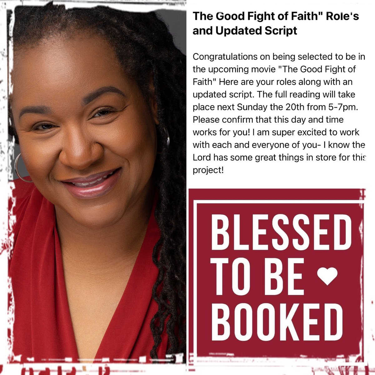 iammslynn's tweet photo. Blessed to be booked!! Thank you Michael Kleos Chin @IAmKleos for the opportunity to portray Aunt Denice in your upcoming film “The Good Fight of Faith”. I’m honored.
•
Photo cred: Shashi Yejide
MUA: Rasheda Jones
•
#bookedit #iloveacting #iammslynn #actress #singer #songwriter https://t.co/yaIN9cXpA9