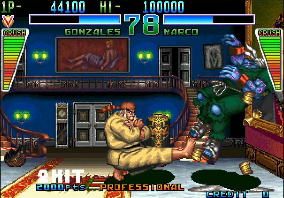 Taito Arcade Selection公式 イーグレットツーミニ 収録ゲームno 40 断仇牙 対戦格闘 幻の格闘ゲーム 断仇牙 がここに登場 カイザーナックル を調整 改修した本作は諸事情により未発売 ゴンザレスとアステカが選択可能です 収録ゲーム