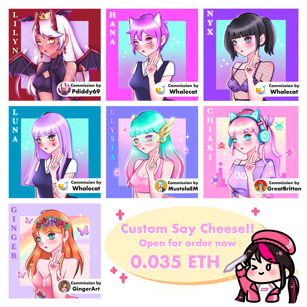 _wnd55's tweet photo. Thank you so much everyone for support me😍✨

Custom Say Cheese!! open for order now and price is 0.035 $ETH all of them I intend to do my best! Hope you love them🙏🏻💖💖
https://t.co/4y1TPk1xB2 https://t.co/CNh5NnS2tr