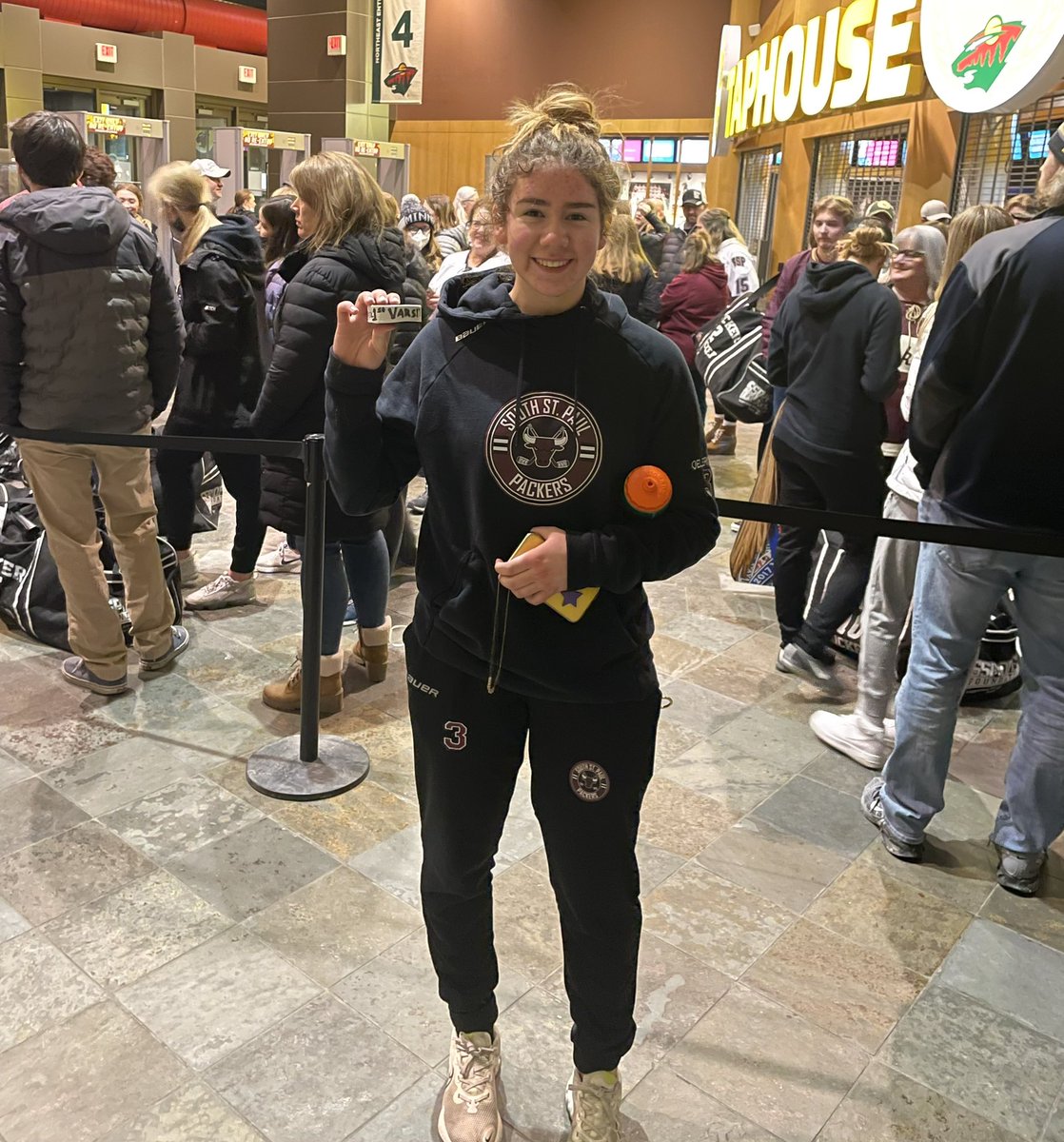 SSPGirlsHockey's tweet photo. SO ST PAUL 3
LUVERNE 1

The Pack are on to the SEMIFINALS! Awesome crowd! SSP PRIDE showed up tonight! Thank you fans! 

Also, Inga Oelerking got her 1st career varsity goal, at the Xcel!! 

🚨Goal Summary🚨

Oelerking (Danielson)
Beck (Unassisted) 
Danielson (Ramirez, Stengel) https://t.co/HpnL617QyC