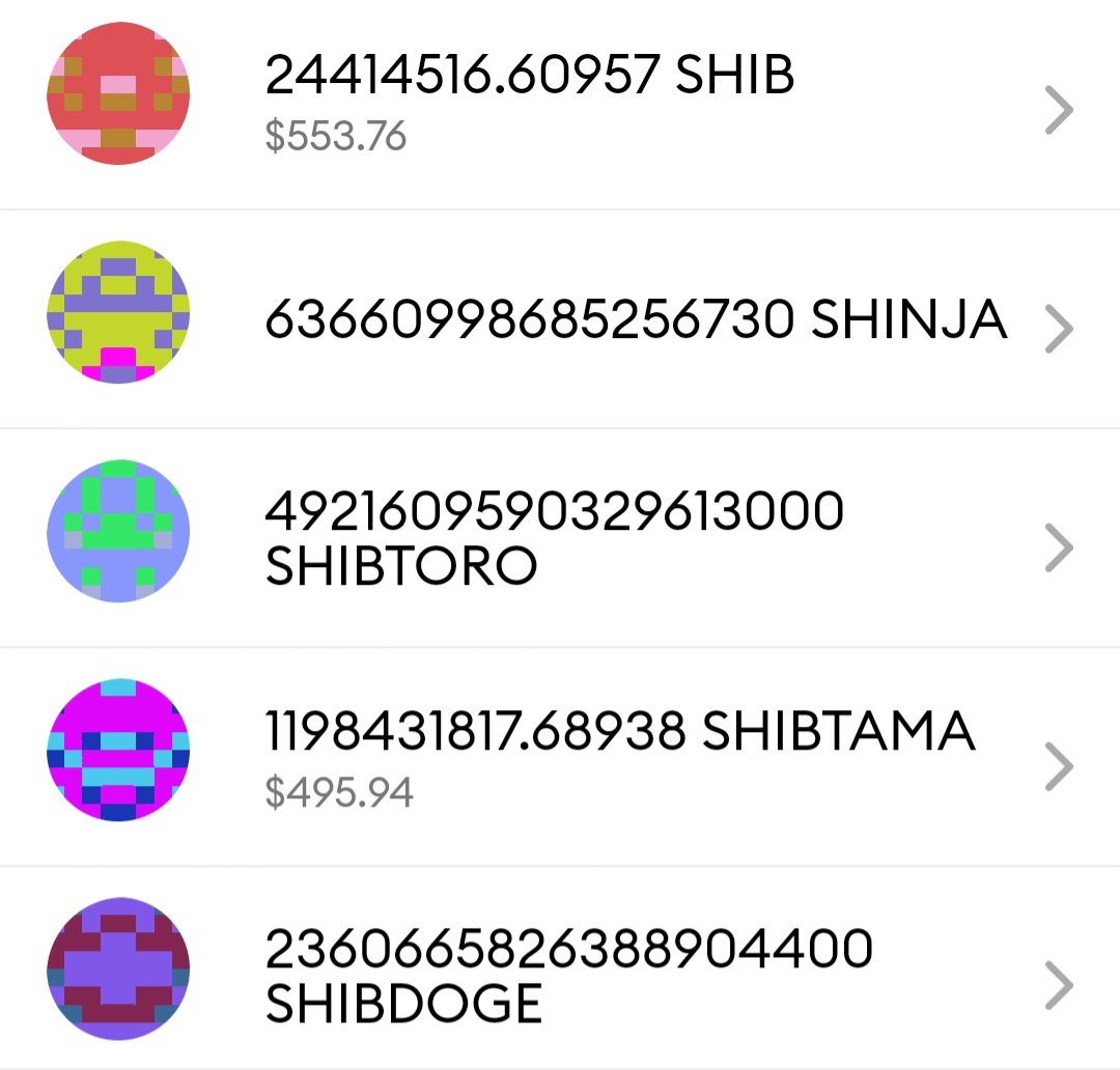 AdamEShelton's tweet photo. For fun! I started the ultimate Shibfecta Wallet includes #SHIB #Shibnobi #Shibtoro2022 #shibtama #SHIBDOGE . Each project started with $500. Lets grow in 2022. https://t.co/xYq8xpwqpO