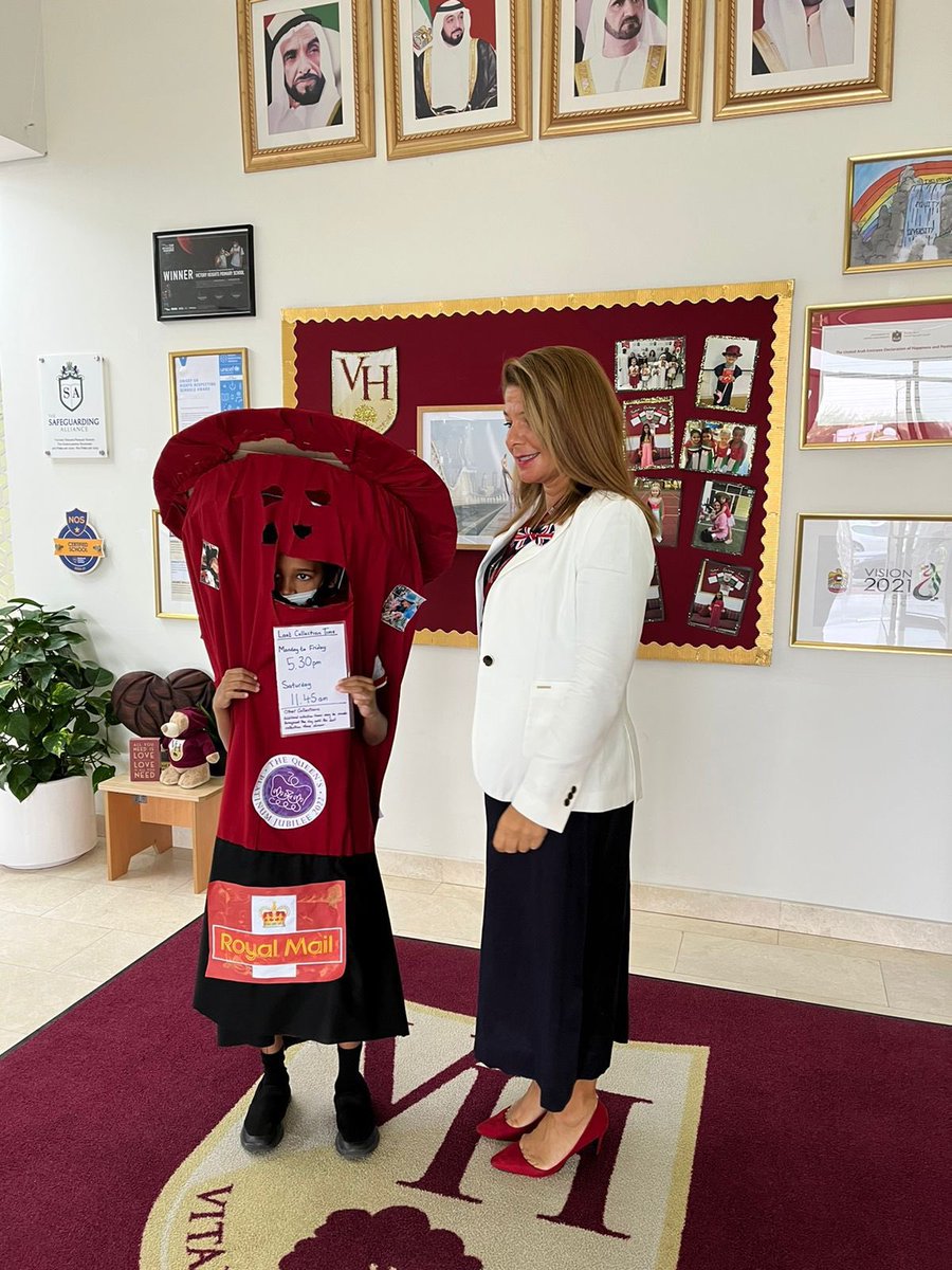 Well there is a first. A British post box for International Day. What a costume! 🇬🇧 
#vhps #wearevhps #vhpsthelittlethings #smallschoolbigheart