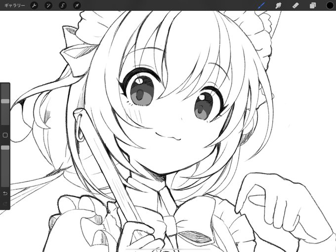 顔が可愛く描けた☺️✍️ 