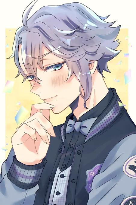 Happybirthday🐙くん!たくさん祝われてたくさん美味しいもの食べてたくさん稼いで(?)幸せな日を過ごしてください!🙏💗

※メガネありとなし

#アズール・アーシェングロット誕生祭2022 
#twstファンアート 