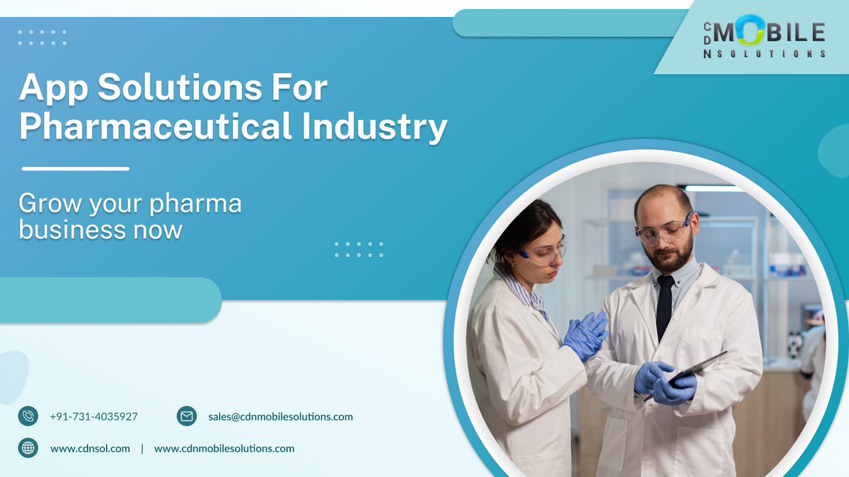cdnmobilesoln's tweet photo. The digital age belongs to mobile technologies, and most industries have understood this reality, Pharmaceutical industries are no exception and for this reason app, solutions for the pharma industry are on the ascent.
https://t.co/kFM9UpNg7t
#healthcareappdevelopment #pharmaapp https://t.co/f0KwRNMpHM