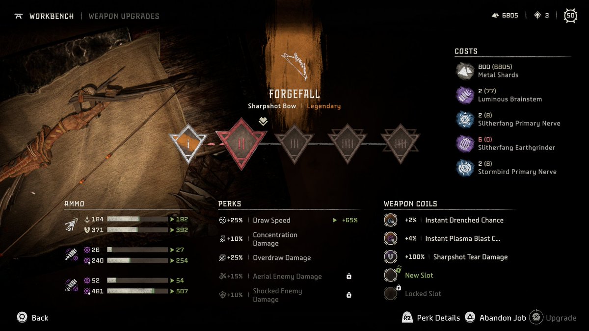 NOW TIME TO FULLY UPGRADE THE FORGEFALL BOW! #HorizonForbiddenWest #BatsLetsPlays